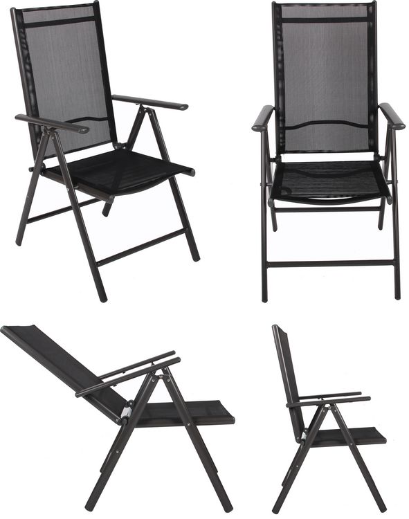 Produktbild: 2er-Set Gartenst&uuml;hle klappbar 7-fach verstellbar