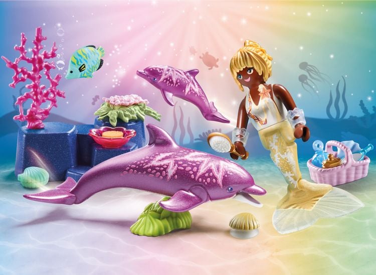 Produktbild: PLAYMOBIL 71501 Meerjungfrau mit Delfinen