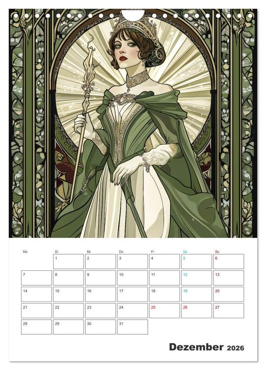Produktbild: Eleganz der Epoche (Wandkalender 2026 DIN A4 hoch), CALVENDO Monatskalender