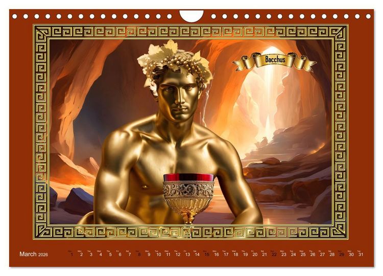 Produktbild: Roman Gods - under the spell of mythology (Wall Calendar 2026 DIN A4 landscape), CALVENDO 12 Month Wall Calendar