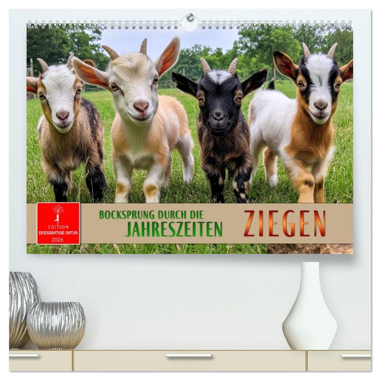 Produktbild: Ziegen - Bocksprung durch das Jahr (hochwertiger Premium Wandkalender 2026 DIN A2 quer), Kunstdruck in Hochglanz
