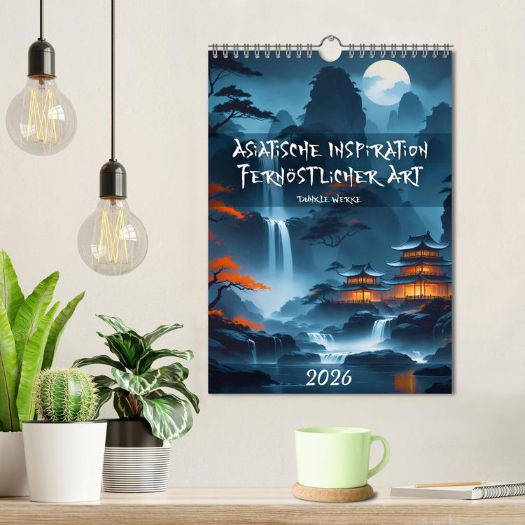 Produktbild: Asiatische Inspiration Fern&ouml;stlicher Art - Dunkle Werke (Wandkalender 2026 DIN A4 hoch), CALVENDO Monatskalender