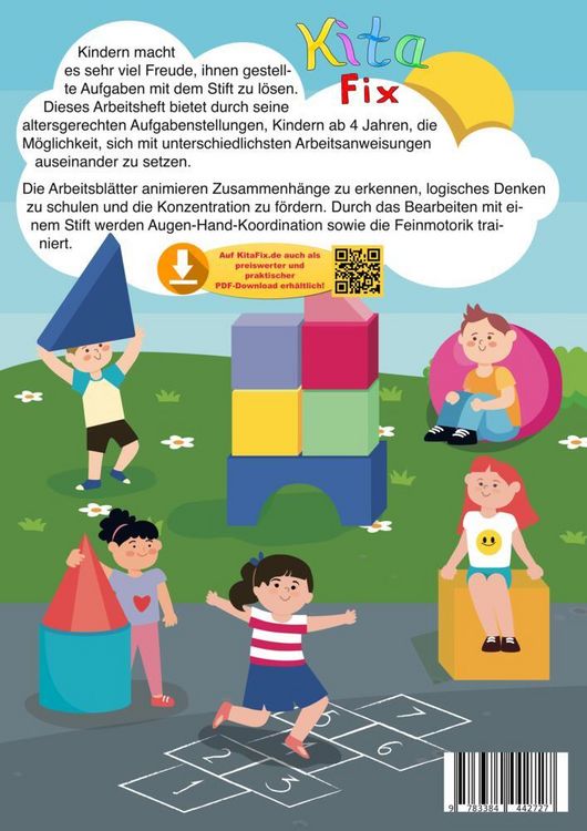 Produktbild: KitaFix-Kreativ: Arbeitsbl&auml;tter Zahlen & Formen (50 Ideen f&uuml;r Vorschule und Portfolio in Kindergarten und Kita)