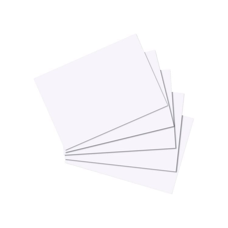 Produktbild: Herlitz Karteikarte A8 blanko wei&szlig; 100er Packung
