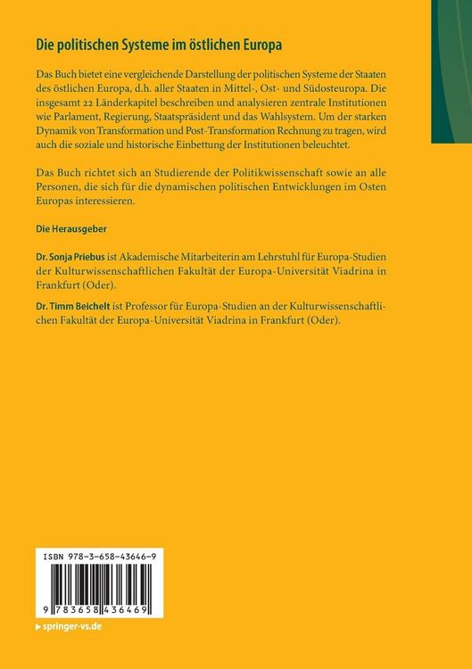 Produktbild: Die politischen Systeme im &ouml;stlichen Europa