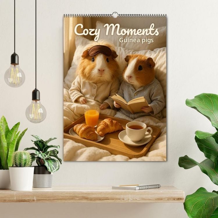 Produktbild: Guinea Pigs Cozy Moments (Wall Calendar 2027 DIN A2 portrait), CALVENDO 12 Month Wall Calendar