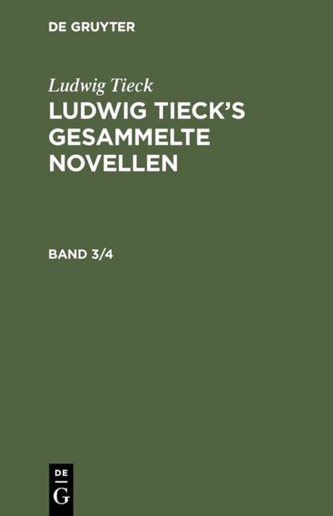Produktbild: Ludwig Tieck&rsquo;s gesammelte Novellen. Band 3/4