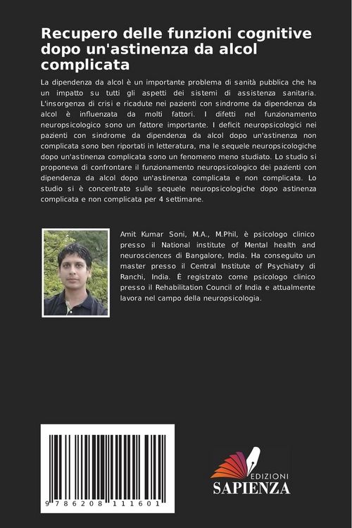 Produktbild: Recupero delle funzioni cognitive dopo un'astinenza da alcol complicata