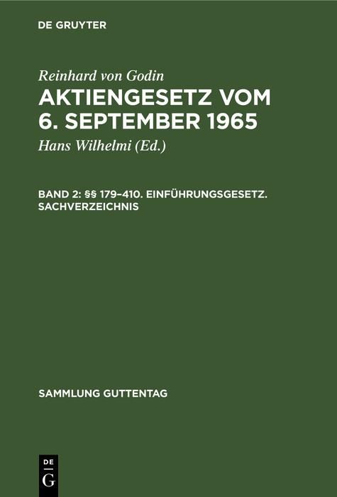 Produktbild: &sect;&sect; 179-410. Einf&uuml;hrungsgesetz. Sachverzeichnis