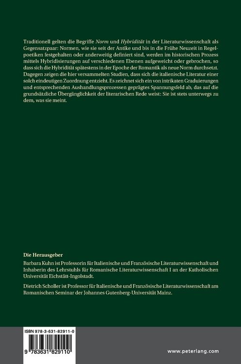 Produktbild: Italienische Literatur im Spannungsfeld von Norm und Hybridit&auml;t