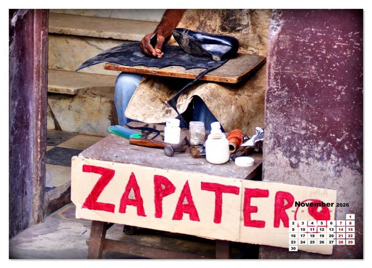 Produktbild: Zapateros - Schuhmacher in Havanna (Tischkalender 2026 DIN A5 quer), CALVENDO Monatskalender