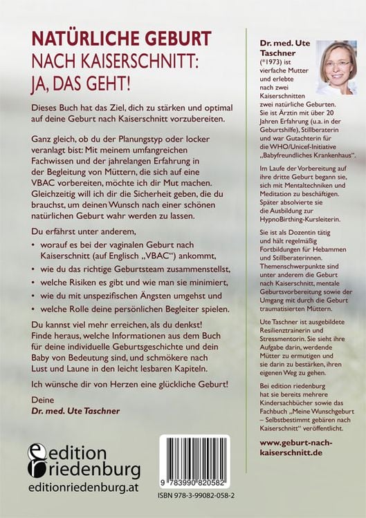 Produktbild: Natürliche Geburt nach Kaiserschnitt: Praxis-Wissen von der Ärztin - Das VBAC-Buch, das deine nächste Schwangerschaft und Geburt vereinfacht