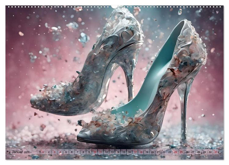 Produktbild: High Heels in Szene gesetzt (hochwertiger Premium Wandkalender 2026 DIN A2 quer), Kunstdruck in Hochglanz
