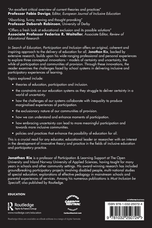Produktbild: In Search of Education, Participation and Inclusion
