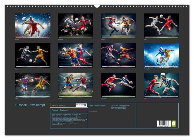 Produktbild: Fussball - Zweikampf (Wandkalender 2026 DIN A2 quer), CALVENDO Monatskalender