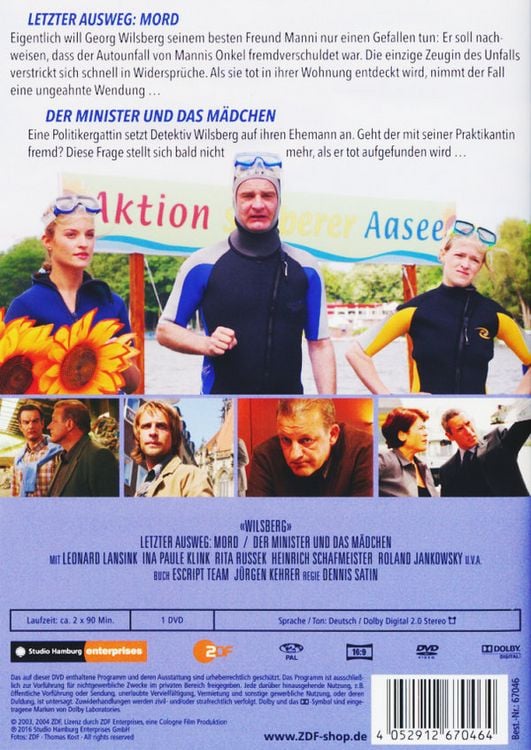 Produktbild: Wilsberg 4 - Letzter Ausweg: Mord/ Der Minister und das M&auml;dchen
