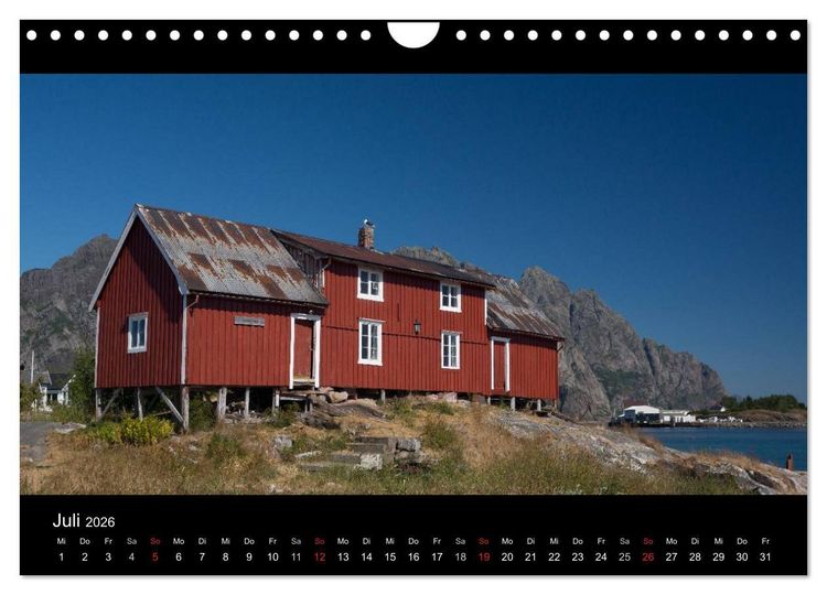 Produktbild: Sommer auf den Lofoten (Wandkalender 2026 DIN A4 quer), CALVENDO Monatskalender