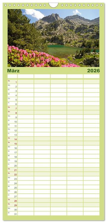 Produktbild: Familienplaner 2026 - Faszination Naturwunder mit 5 Spalten (Wandkalender, 21 x 45 cm) CALVENDO