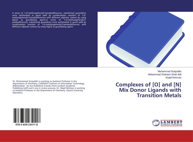 Produktbild: Complexes of [O] and [N] Mix Donor Ligands with Transition Metals