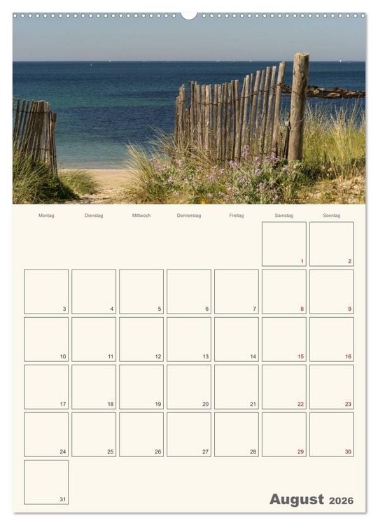 Produktbild: Sommertage in der Bretagne (Wandkalender 2026 DIN A2 hoch), CALVENDO Monatskalender