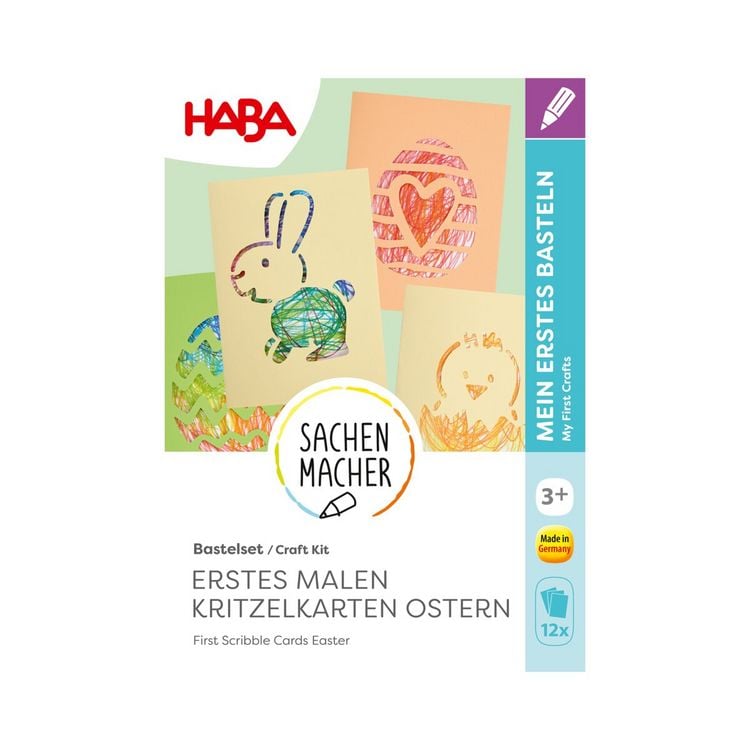 Produktbild: Bastelset - Erstes Malen Kritzelkarten Ostern