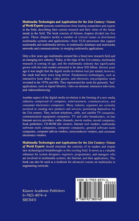 Produktbild: Multimedia Technologies and Applications for the 21st Century