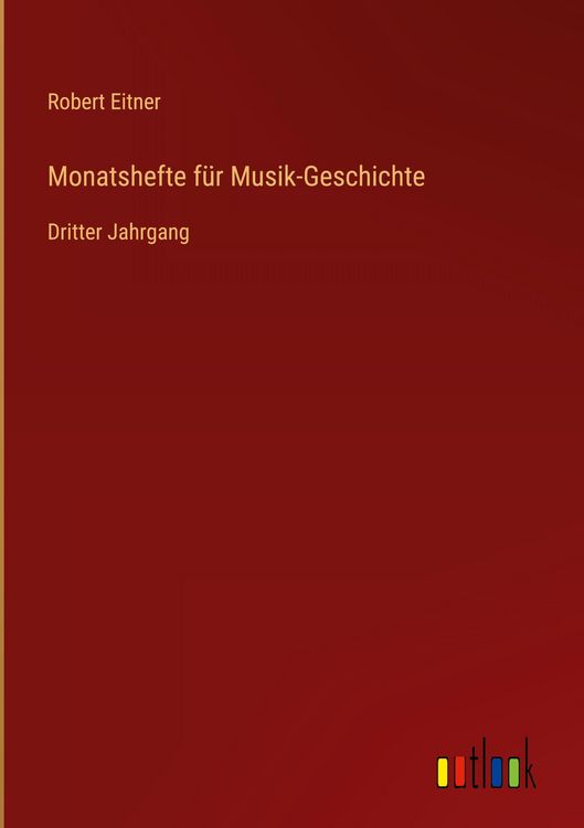 Produktbild: Monatshefte f&uuml;r Musik-Geschichte
