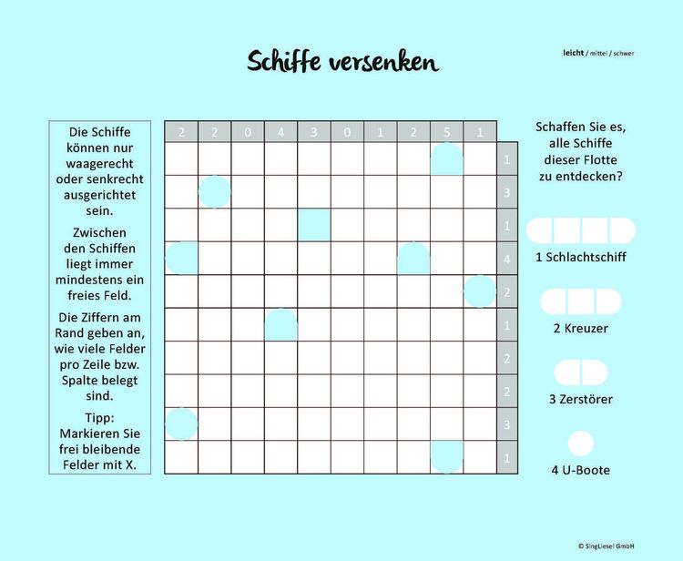 Produktbild: Schiffe versenken. Jetzt ohne Gegner alleine spielen. Der Spiele-Klassiker als Einzel-Spieler-Version. Ged&auml;chtnistraining und Logik-Spiel f&uuml;r stundenlangen R&auml;tsel-Spa&szlig;. R&auml;tsel-Block im XXL-Format