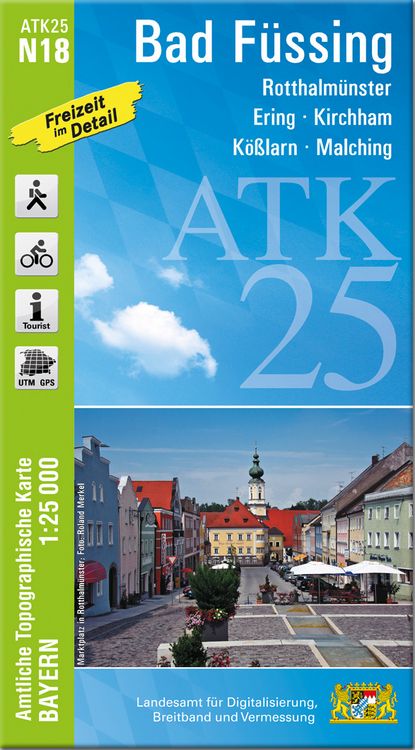 Produktbild: ATK25-N18 Bad F&uuml;ssing (Amtliche Topographische Karte 1:25000)