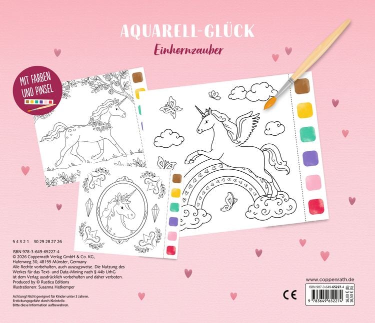 Produktbild: Aquarell-Gl&uuml;ck Einhornzauber