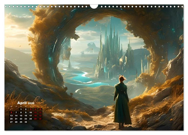 Produktbild: Portale in fremde Welten - Mystische Pforten (Wandkalender 2026 DIN A3 quer), CALVENDO Monatskalender