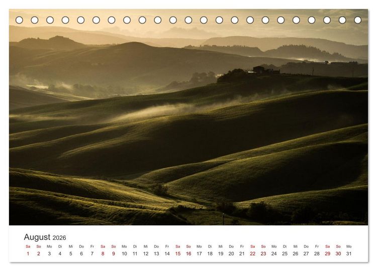 Produktbild: Gr&uuml;ne Farbt&ouml;ne Toskana (Tischkalender 2026 DIN A5 quer), CALVENDO Monatskalender