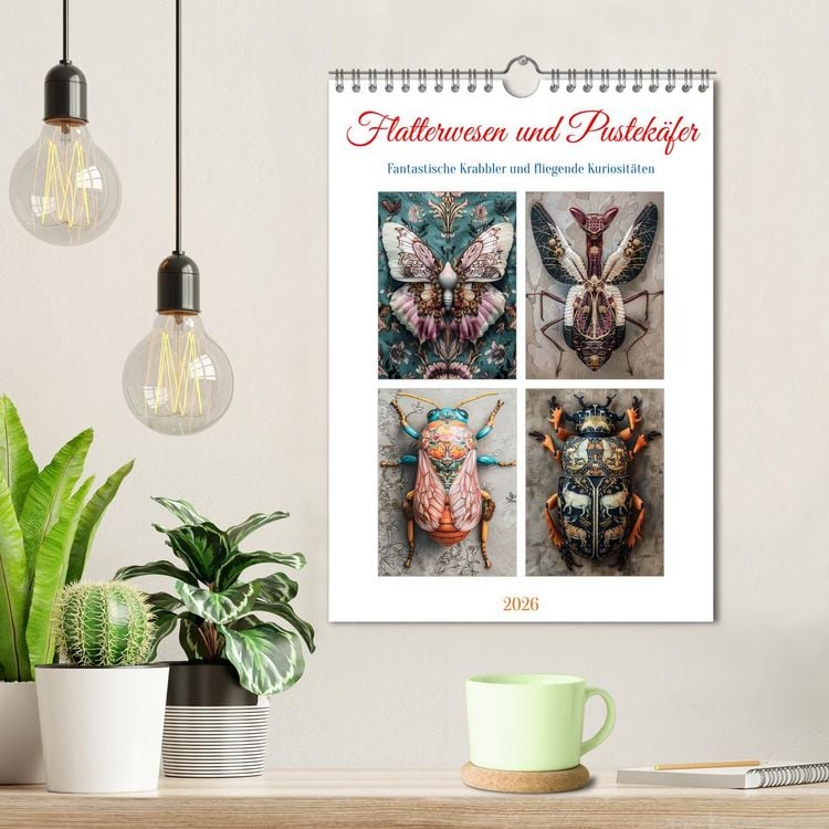 Produktbild: Flatterwesen und Pustek&auml;fer (Wandkalender 2026 DIN A4 hoch), CALVENDO Monatskalender