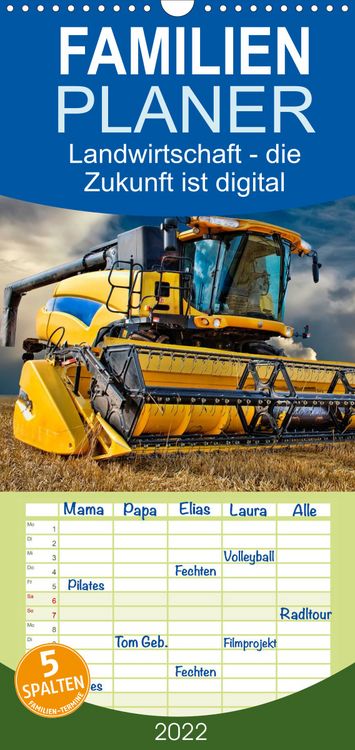 Produktbild: Familienplaner Landwirtschaft - die Zukunft ist digital (Wandkalender 2022 , 21 cm x 45 cm, hoch)