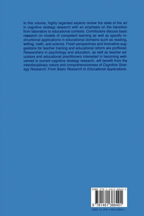 Produktbild: Cognitive Strategy Research