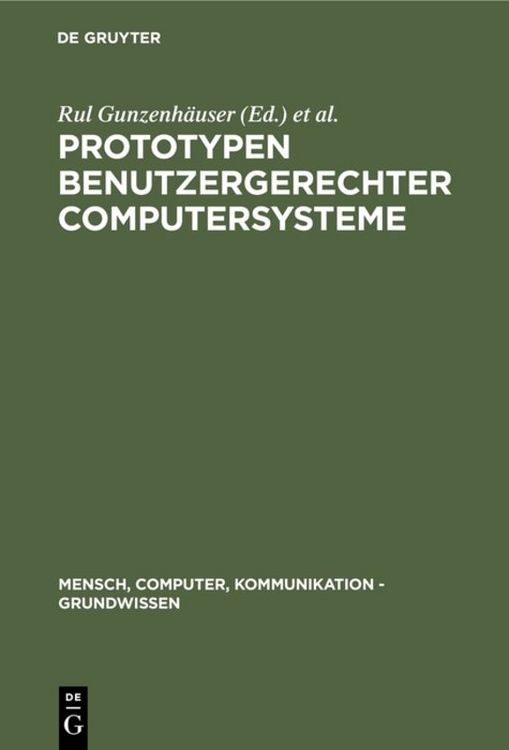 Produktbild: Prototypen benutzergerechter Computersysteme