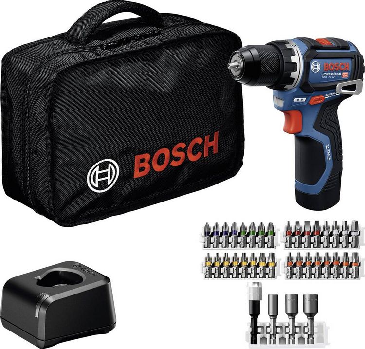 Produktbild: Bosch Professional 0615A500CF Akku-Schrauber 12 V 2 Ah Li-Ion b&uuml;rstenlos, inkl. Akku, inkl. Ladeger&auml;t