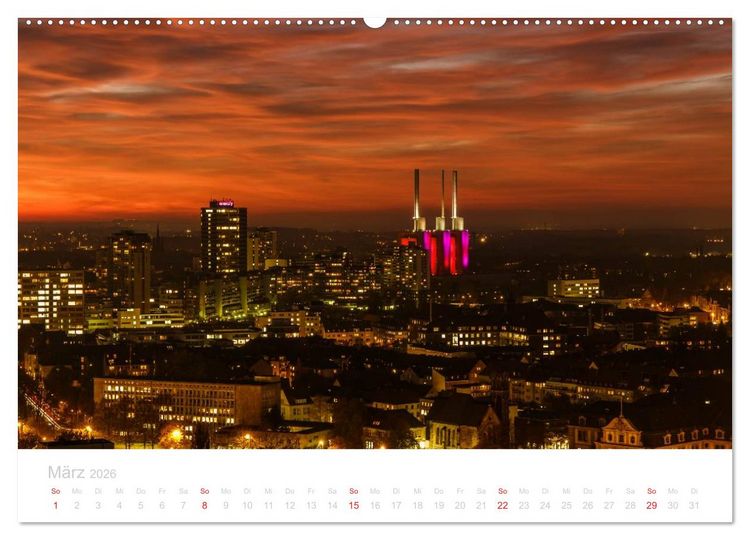 Produktbild: Hannover bei Nacht (Wandkalender 2026 DIN A2 quer), CALVENDO Monatskalender