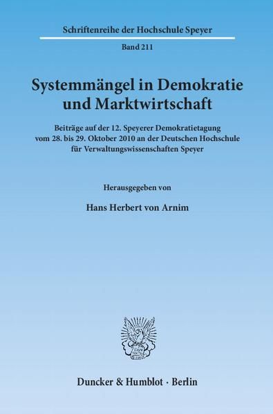 Produktbild: Systemm&auml;ngel in Demokratie und Marktwirtschaft.