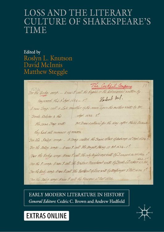 Produktbild: Loss and the Literary Culture of Shakespeare's Time