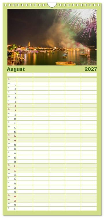 Produktbild: Familienplaner 2027 - TESSIN Werner Dieterich mit 5 Spalten (Wandkalender, 21 x 45 cm) CALVENDO