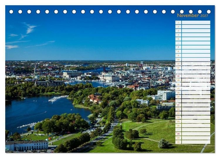 Produktbild: Stockholm - Nordische Sch&ouml;nheit (Tischkalender 2027 DIN A5 quer), CALVENDO Monatskalender