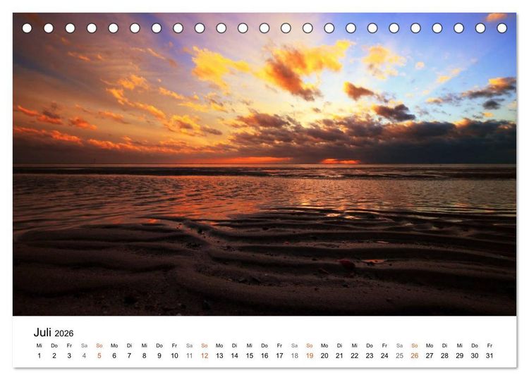 Produktbild: Nordseebad Wremen - Strandimpressionen (Tischkalender 2026 DIN A5 quer), CALVENDO Monatskalender