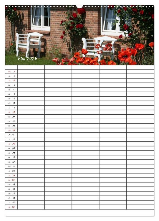 Produktbild: Familienplaner - Sylt (Wandkalender 2026 DIN A2 hoch), CALVENDO Monatskalender