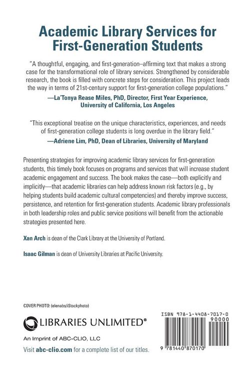 Produktbild: Academic Library Services for First-Generation Students