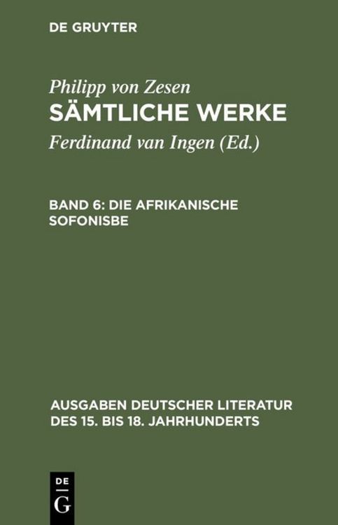 Produktbild: Die afrikanische Sofonisbe