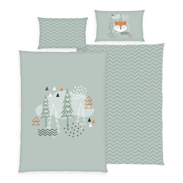 Produktbild: Babybest&reg; 2485410063 - Nordic Forest, Bettw&auml;sche-Set, Baumwolle/Renforc&eacute;, 100x135/40x60cm