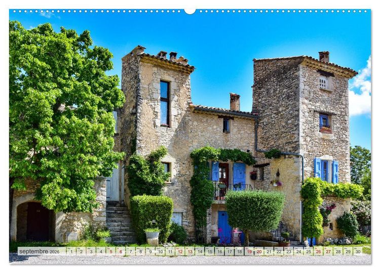 Produktbild: Les villages perch&eacute;s de Provence (Calendrier mural 2026 DIN A2 vertical) calendrier de bureau