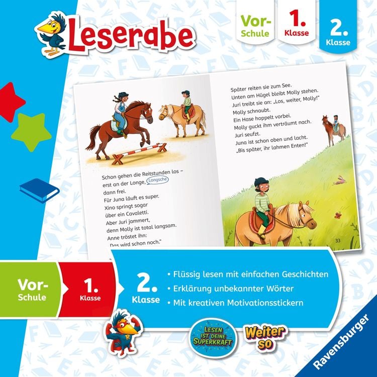 Produktbild: Spannende Pferdegeschichten - Leserabe 2. Klasse - Erstlesebuch f&uuml;r Kinder ab 7 Jahren