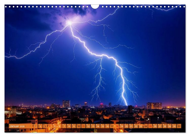 Produktbild: Mega-Blitze (Wandkalender 2026 DIN A3 quer), CALVENDO Monatskalender